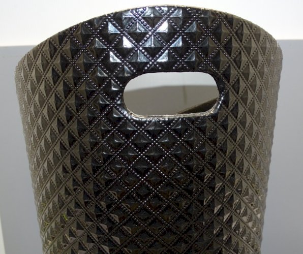 -JOLI PORTE PARAPLUIES NOIR VINTAGE MATIERE PLASTIQUE INTERIEUR Doublé déco    D