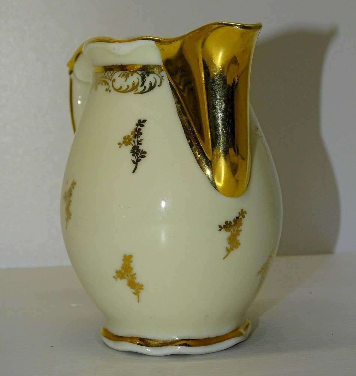 Porte-brosse à Dents En Porcelaine De Limoges – Bordure Dorée – Neuf (11cm)