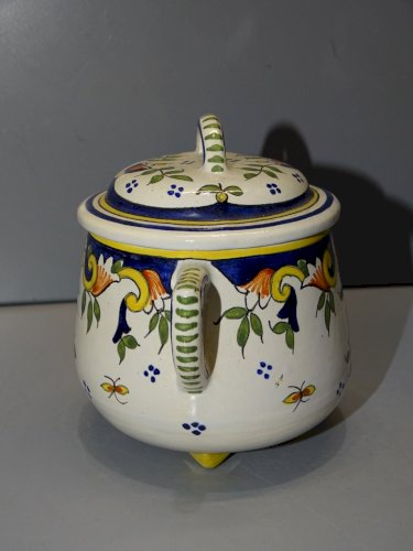 -JOLI POT COUVERT CERAMIQUE GEO MARTEL FAÏENCERIE HIEREVILLE  COLLECTION   D