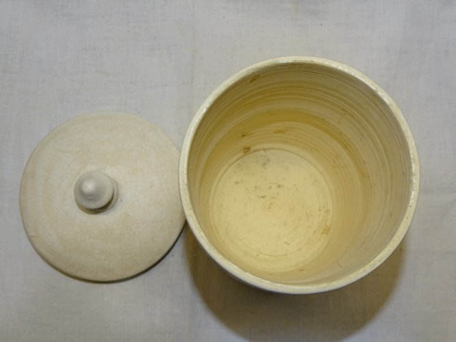 -JOLI POT COUVERT CERAMIQUE VINTAGE ANNEES 1950 Signé COLLECTION GOUT CAPRON