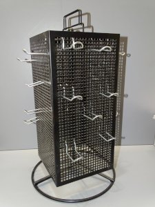 NICE BLACK METAL DISPLAY STAND & 21 DECORATIVE SUPPORTS TO CUSTOMIZE KITCHEN D