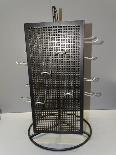 -JOLI PRESENTOIR METAL NOIR TOURNIQUET & 21 SUPPORTS A DETOURNER DECO CUISINE  D