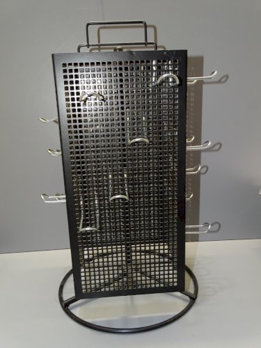 -JOLI PRESENTOIR METAL NOIR TOURNIQUET & 21 SUPPORTS A DETOURNER DECO CUISINE  D