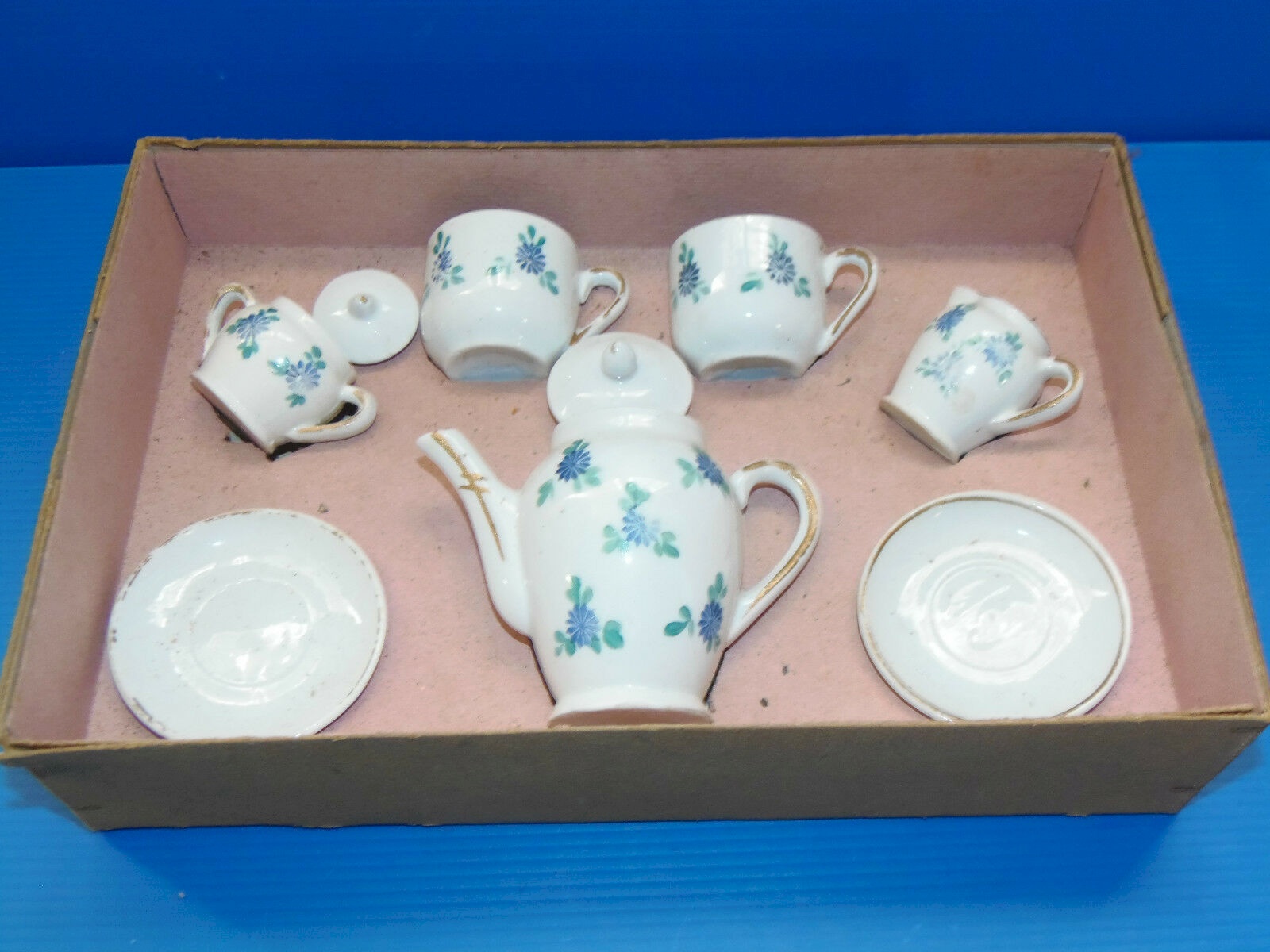 Service à café en porcelaine de Limoges, pour poupée, dinette vintage | Selency