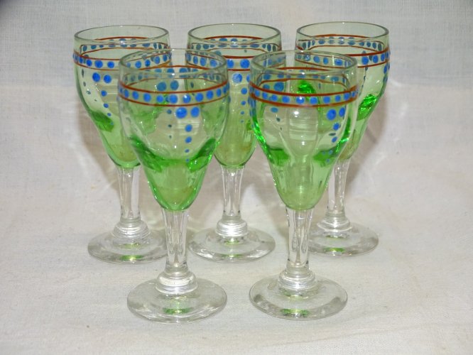 -JOLI SERVICE A DEGUSTER SERVICE A LIQUEUR VERRE OURALINE 1 CARAFE 5 VERRES   D