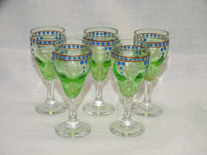 -JOLI SERVICE A DEGUSTER SERVICE A LIQUEUR VERRE OURALINE 1 CARAFE 5 VERRES   D