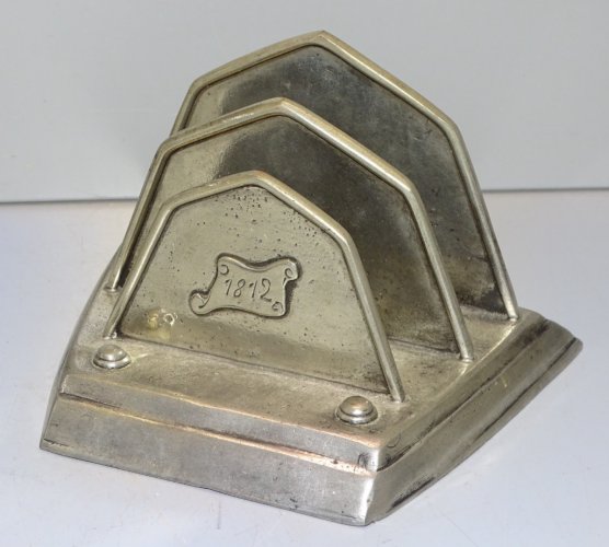 -JOLI TRI COURRIER EN ETAIN 95% marqué 1812 déco BUREAU COLLECTION   D