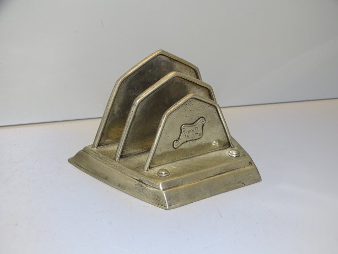 -JOLI TRI COURRIER EN ETAIN 95% marqué 1812 déco BUREAU COLLECTION   D