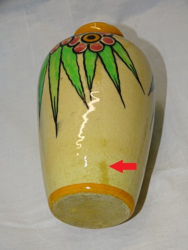 -JOLI VASE ART DECO CERAMIQUE ALFRED RENOLEAU signé AR.A COLLECTION VITRINE   D