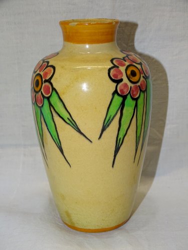 -JOLI VASE ART DECO CERAMIQUE ALFRED RENOLEAU signé AR.A COLLECTION VITRINE   D