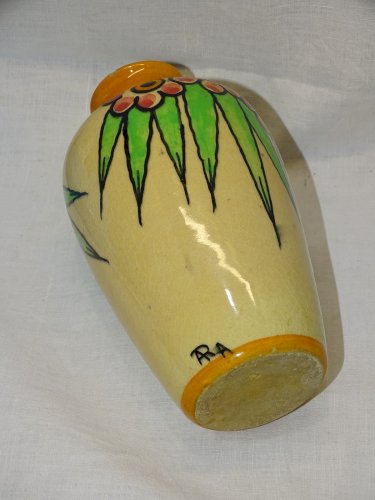-JOLI VASE ART DECO CERAMIQUE ALFRED RENOLEAU signé AR.A COLLECTION VITRINE   D