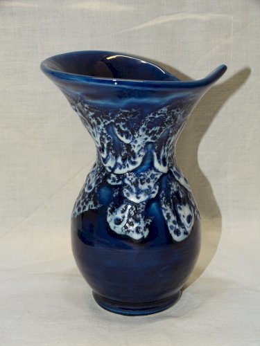 -JOLI VASE CERAMIQUE VINTAGE SANS MARQUE APPARENTE Goût VALLAURIS  Déco XXe  D