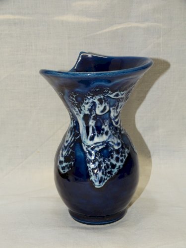 -JOLI VASE CERAMIQUE VINTAGE SANS MARQUE APPARENTE Goût VALLAURIS  Déco XXe  D