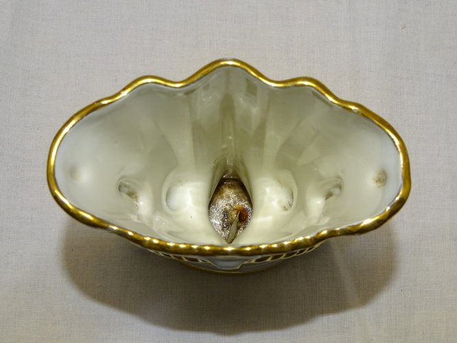 - JOLI VASE DE MARIEE PORCELAINE Signé LUCIEN MICHELAUD FLEURS REHAUTS EMAIL  D