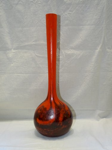 -JOLI VASE DELATTE NANCY BERLUZE  signé GRAND COL  COLLECTION déco   D