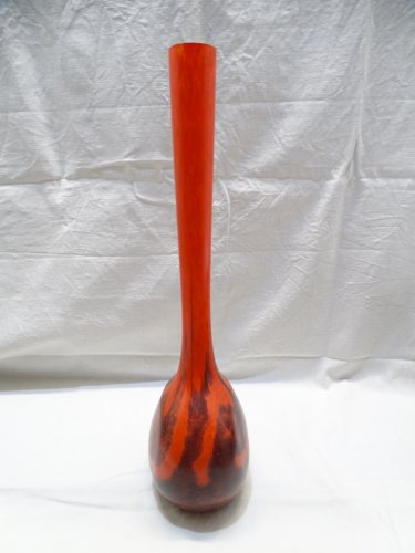 -JOLI VASE DELATTE NANCY BERLUZE  signé GRAND COL  COLLECTION déco   D