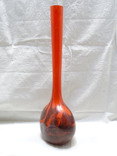 -JOLI VASE DELATTE NANCY BERLUZE  signé GRAND COL  COLLECTION déco   D