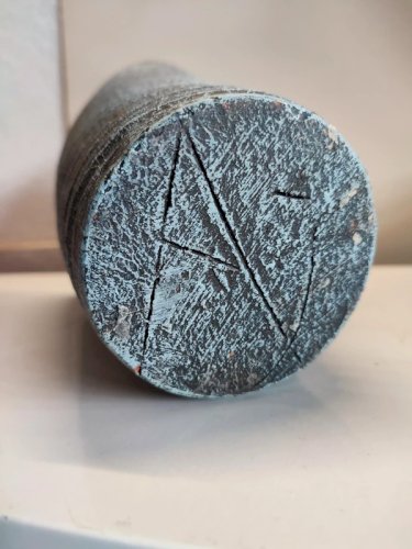 Joli vase en terre cuite signé Accolay Vintage sans doute année 50-60 en bon etat