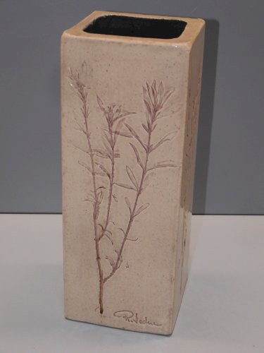 -JOLI VASE HERBIER signé R. LEDUC CIRCA 1960 CAPRON PICAULT VALLAURIS   D