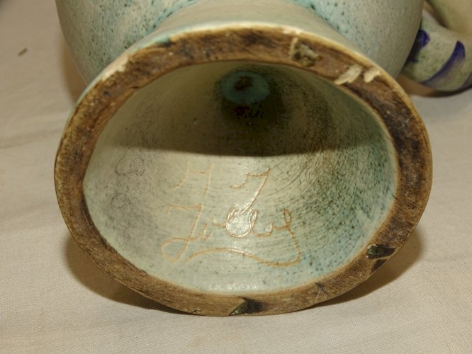 - JOLI VASE PICHET CERAMIQUE signé MARIE MADELEINE JOLLY COLLECTION VINTAGE    D