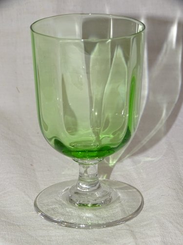 -JOLI VERRE A PIED EN OURALINE COLLECTION VITRINE DECO TABLE    D