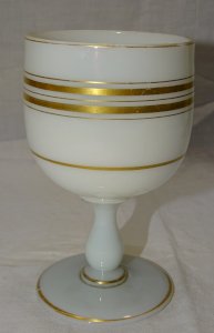 BEAUTIFUL OPALINE CRYSTAL GLASS NAPOLEON III XIXth NIII COLLECTION DECOR TABLE