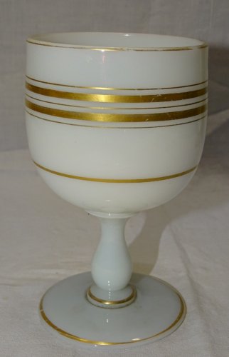 -JOLI VERRE OPALINE DE CRISTAL NAPOLEON III XIXe NIII COLLECTION DECO TABLE