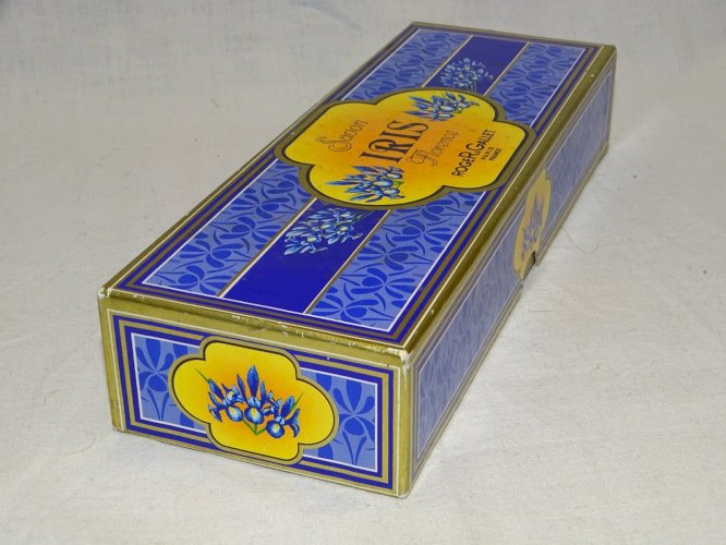 -JOLIE ANCIENNE BOITE SAVON IRIS FLORENCE ROGER et GALLET CARTONNEE VITRINE   D
