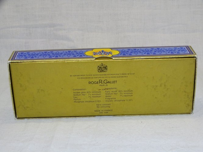 -JOLIE ANCIENNE BOITE SAVON IRIS FLORENCE ROGER et GALLET CARTONNEE VITRINE   D