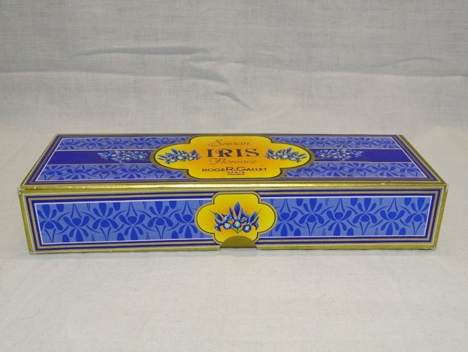 -JOLIE ANCIENNE BOITE SAVON IRIS FLORENCE ROGER et GALLET CARTONNEE VITRINE   D