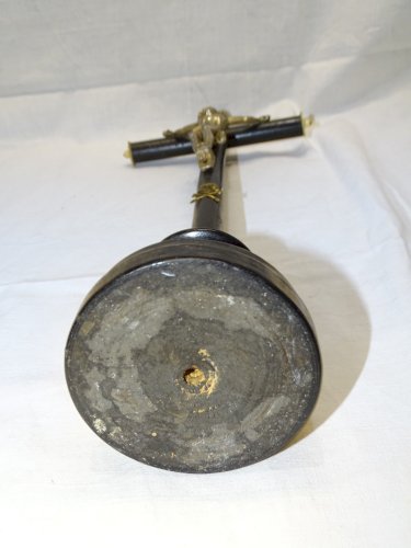 -JOLIE ANCIENNE CROIX D'AUTEL BOIS NOIRCI NAPOLEON III JESUS RELIGION déco    D
