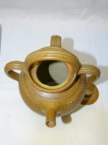 - JOLIE ANCIENNE CRUCHE GARGOULETTE GRES DE BEAUVAIS ou BONNY Chiffrée 1 Déco  D