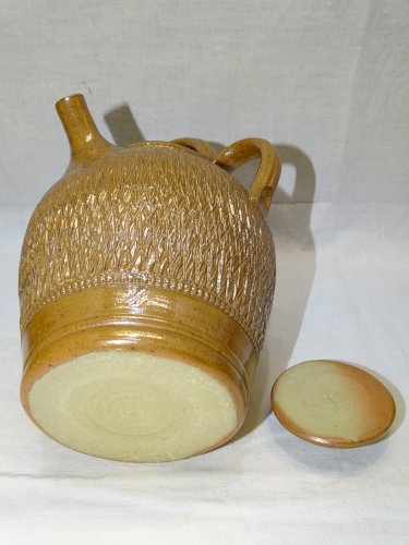 - JOLIE ANCIENNE CRUCHE GARGOULETTE GRES DE BEAUVAIS ou BONNY Chiffrée 1 Déco  D