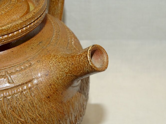 - JOLIE ANCIENNE CRUCHE GARGOULETTE GRES DE BEAUVAIS ou BONNY Chiffrée 1 Déco  D
