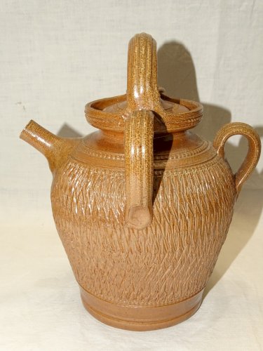 - JOLIE ANCIENNE CRUCHE GARGOULETTE GRES DE BEAUVAIS ou BONNY Chiffrée 1 Déco  D