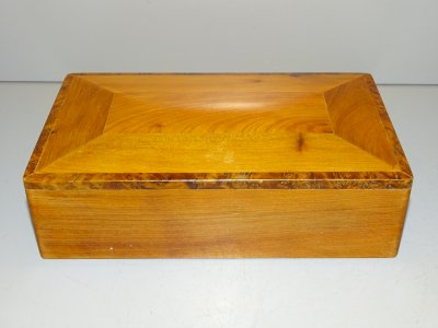 PRETTY WOODEN BOX Golden EDGES LOUPE STICK COLLECTION DISPLAY DECOR D