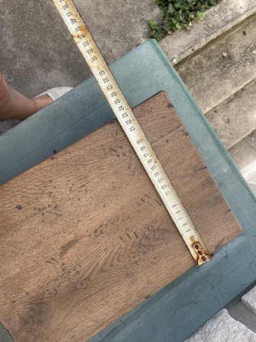 Jolie Boîte coffret Ancien Bois Massif  19ème  Coffret À Bijoux Couture courrier