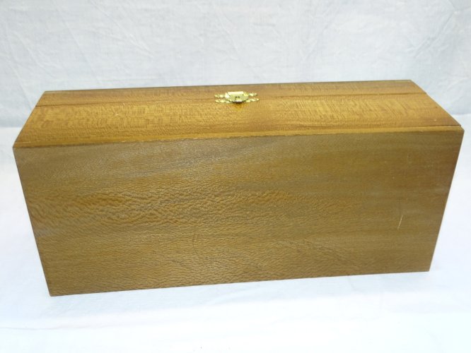 -JOLIE BOITE COFFRET COUVERCLE RONCE de NOYER PUBLICITE COGNAC LANDREAU   D