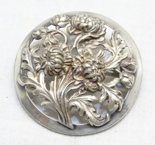 -JOLIE BROCHE ART DECO en ARGENT Poinçon CRABE Marquée FLAM à l'intérieur   D