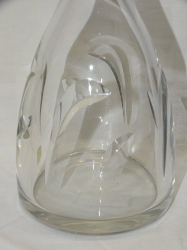 -JOLIE CARAFE CRISTAL SAINT LOUIS AVEC SON BOUCHON MODELE VAUCLUSE DECO TABLE  D