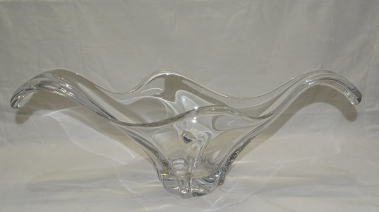 NICE VINTAGE CRYSTAL FRUIT BOWL BAYEL XXth DECO COLLECTION