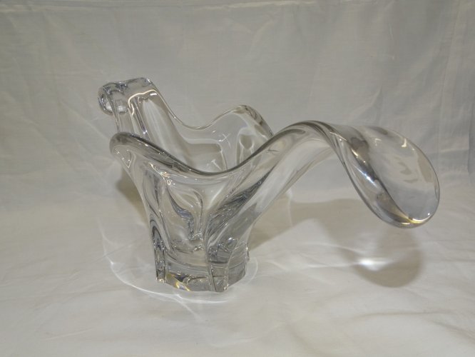 -JOLIE COUPE A FRUITS VINTAGE EN CRISTAL BAYEL COLLECTION DECO XXe  D