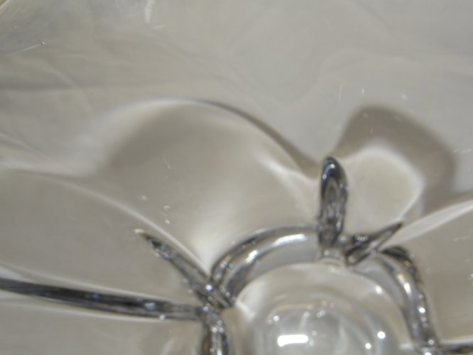 -JOLIE COUPE A FRUITS VINTAGE EN CRISTAL BAYEL COLLECTION DECO XXe  D