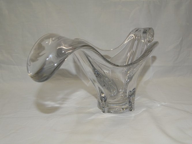 -JOLIE COUPE A FRUITS VINTAGE EN CRISTAL BAYEL COLLECTION DECO XXe  D