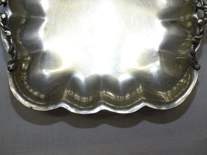 -JOLIE COUPELLE à 2 ANSES en ARGENT 900e présentoir à bonbons collection   D
