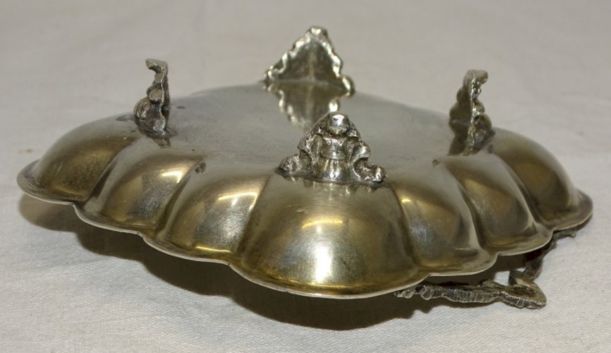 -JOLIE COUPELLE à 2 ANSES en ARGENT 900e présentoir à bonbons collection   D