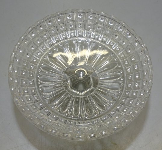 -JOLIE COUPELLE BAGUIER ou COMPOTIER MINIATURE VERRE Moulé marqué GR VITRINE  D