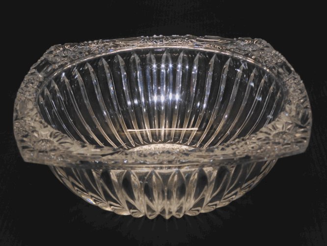 -JOLIE COUPELLE  CRISTAL BORD HAUT à décor de FLEURS ETZEL BITCHE VIDE POCHE   D