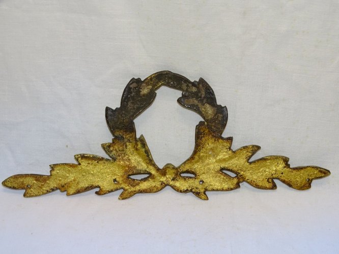 -JOLIE FRISE BRONZE COURONNE DE LAURIER DECO CADRE COLLECTION VITRINE   D