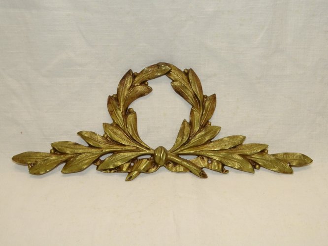-JOLIE FRISE BRONZE COURONNE DE LAURIER DECO CADRE COLLECTION VITRINE   D